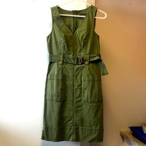 Anthropologie green dress